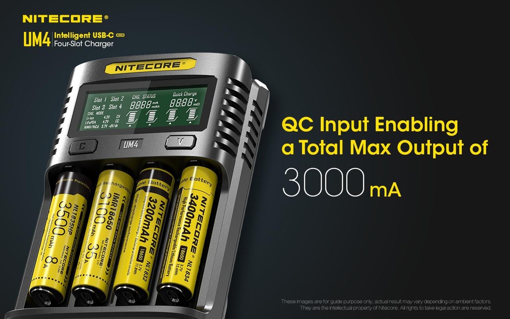 BATTERY CHARGER 4-SLOT/UM4 NITECORE