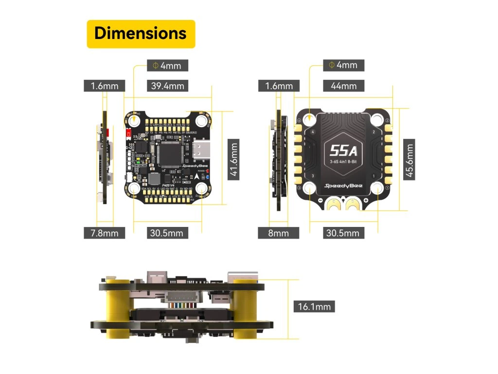 Stack SpeedyBee F405 V4 BLS 55A 30x30 FC&ESC