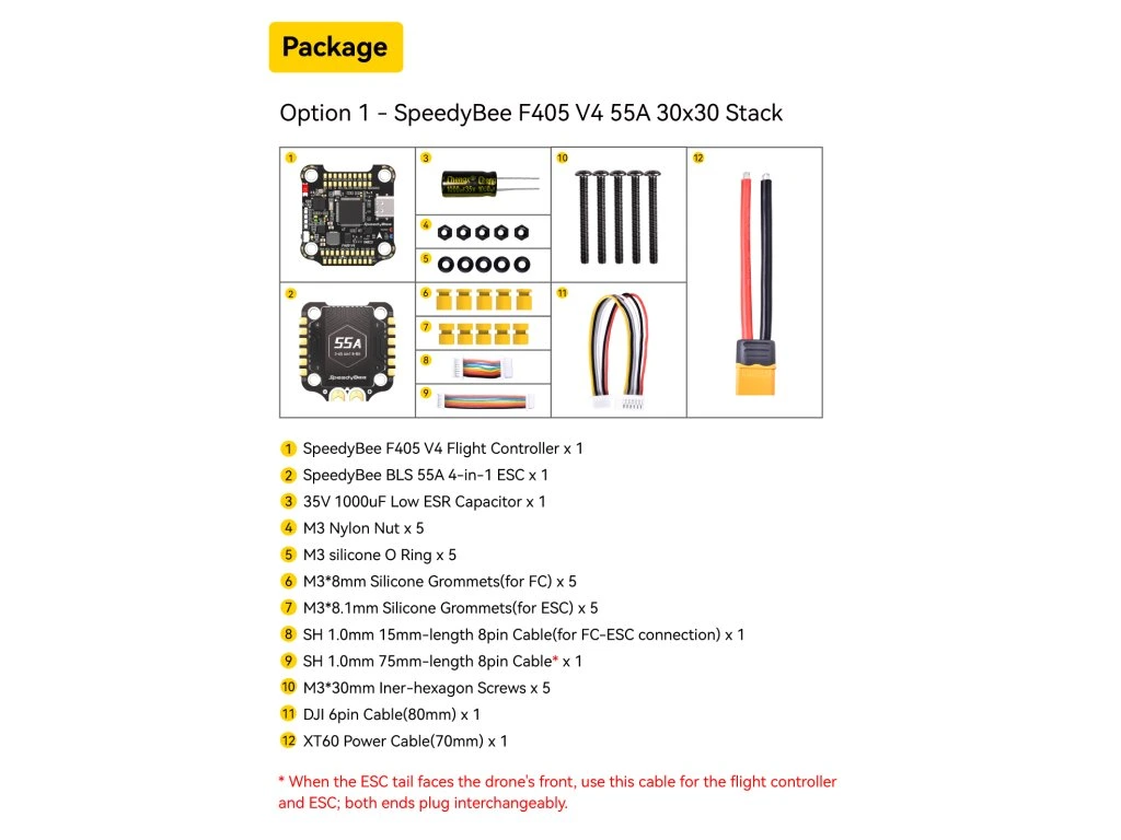 Stack SpeedyBee F405 V4 BLS 55A 30x30 FC&ESC