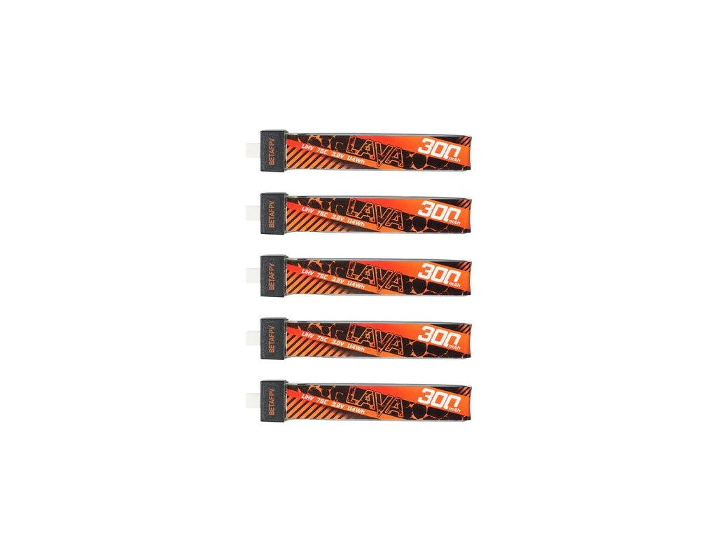 Battery BETAFPV LAVA LiHv 1S 3.8V 300mAh 75C (5PCS)