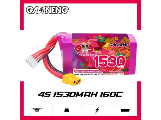 [GNB15304S160A] Aku GNB GAONENG 1530mah 4S1P 14.8V 160C XH-JST 5P XT60