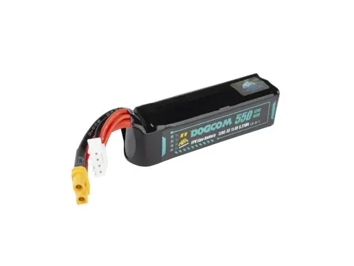 [DC550/120C-3SHV] Battery DOGCOM 550mAh 120C 11.4V 3S1P HV LiPo XT30