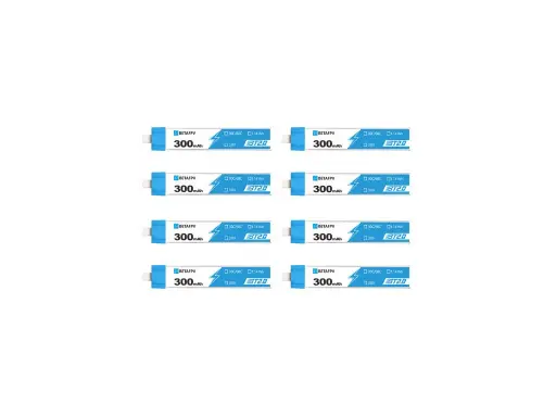 [01030003] Aku BETAFPV LiHv 1S 4.35V 300mAh 30C HV BT2.0 (8pcs)